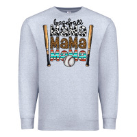 Heather Grey baseball mama mama mama Premium Sweatshirt - CowhideDigitalArt