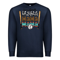 Navy baseball mama mama mama Premium Sweatshirt - CowhideDigitalArt