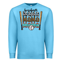 Ocean Blue baseball mama mama mama Premium Sweatshirt - CowhideDigitalArt