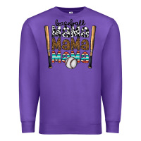 Purple baseball mama mama mama Premium Sweatshirt - CowhideDigitalArt