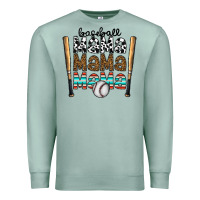 Seafoam baseball mama mama mama Premium Sweatshirt - CowhideDigitalArt