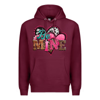 Burgundy valentines day western hearts be mine Premium Hoodie - Jasminsmagicworld
