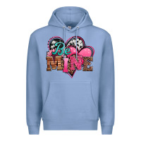 Colony Blue valentines day western hearts be mine Premium Hoodie - Jasminsmagicworld