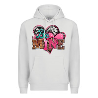 Dove Grey valentines day western hearts be mine Premium Hoodie - Jasminsmagicworld