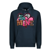 Navy valentines day western hearts be mine Premium Hoodie - Jasminsmagicworld