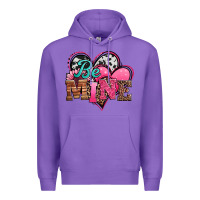 Purple valentines day western hearts be mine Premium Hoodie - Jasminsmagicworld