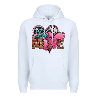 Valentines Day Western Hearts Be Mine Premium Hoodie | Teevron