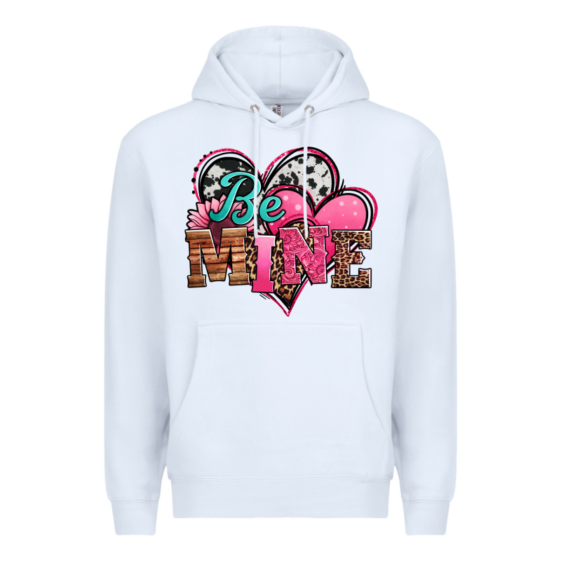 Valentines Day Western Hearts Be Mine Premium Hoodie by Jasminsmagicworld | Teevron