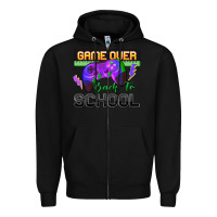 Black game over back to school Zipper Hoodie - Zillion Design Studio