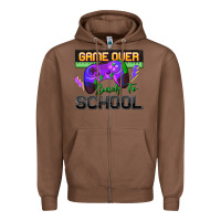 Chestnut game over back to school Zipper Hoodie - Zillion Design Studio