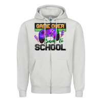 Dove Grey game over back to school Zipper Hoodie - Zillion Design Studio