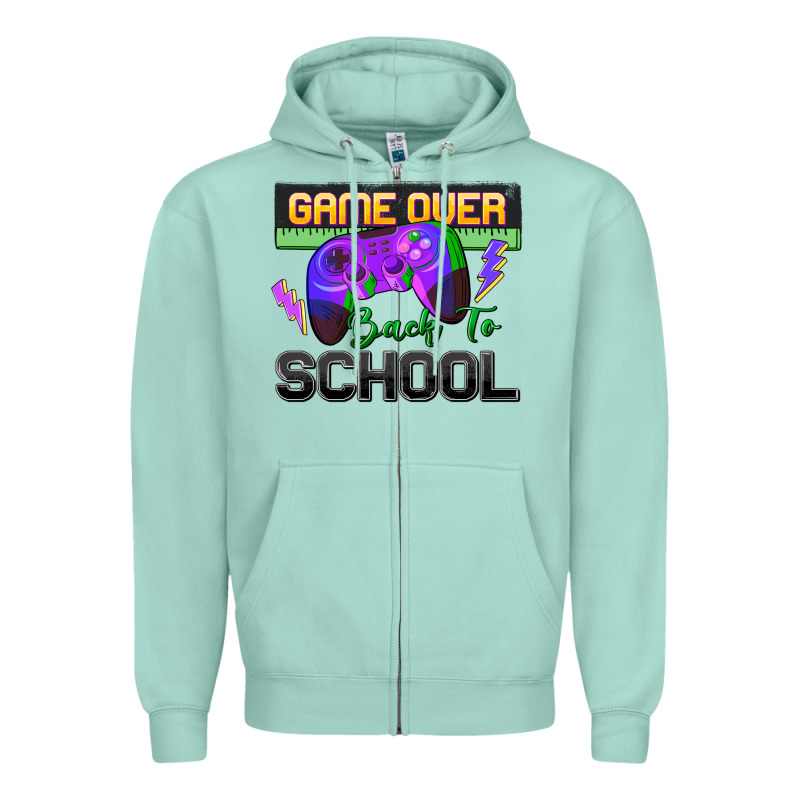 Game Over Back To School Zipper Hoodie by Zillion Design Studio | Teevron