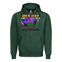 Sports Green game over back to school Zipper Hoodie - Zillion Design Studio