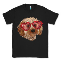 Black toy poodle with love glasses Classic Tee - RanaPortraitStore