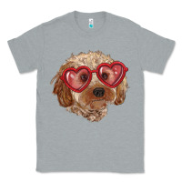 Heather Grey toy poodle with love glasses Classic Tee - RanaPortraitStore