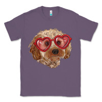 Lavender toy poodle with love glasses Classic Tee - RanaPortraitStore