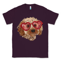 Plum toy poodle with love glasses Classic Tee - RanaPortraitStore