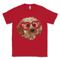Red toy poodle with love glasses Classic Tee - RanaPortraitStore