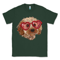 Sports Green toy poodle with love glasses Classic Tee - RanaPortraitStore