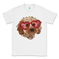 White toy poodle with love glasses Classic Tee - RanaPortraitStore