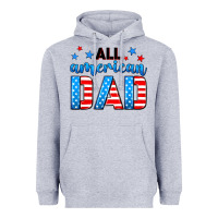 Heather Grey All American dad Heavyweight Hoodie - Neo Western