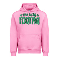 Fuchsia Pink one lucky mama Urban Hoodie - MaliasSmallBusiness