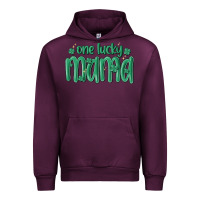 Mauve Wine one lucky mama Urban Hoodie - MaliasSmallBusiness