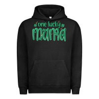 Pigment Black one lucky mama Urban Hoodie - MaliasSmallBusiness