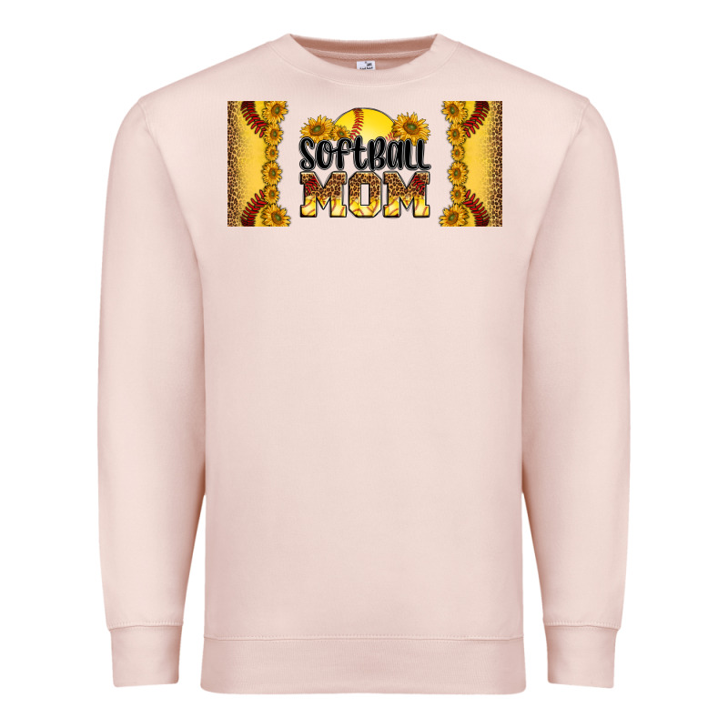Leopard Softball Mom 16oz Libbey Glass Premium Sweatshirt by HRA Design Shop | Teevron