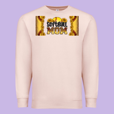 Leopard Softball Mom 16oz Libbey Glass Premium Sweatshirt Designed By Hra Design Shop