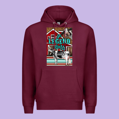 Western So Legend Dairy Holstein Cow Premium Hoodie Designed By Lillyallendesigns