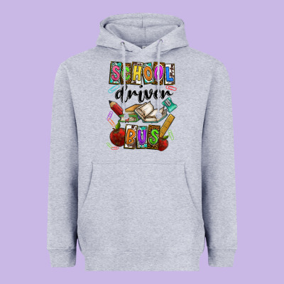 School Driver Bus Heavyweight Hoodie Designed By Cowhidedigitalart