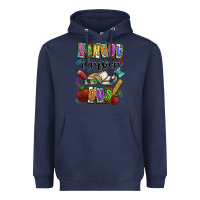 Navy School driver bus Heavyweight Hoodie - CowhideDigitalArt