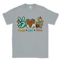 Heather Grey peace love jesus Classic Tee - texasbilliewilder