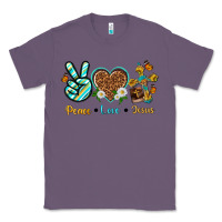 Lavender peace love jesus Classic Tee - texasbilliewilder