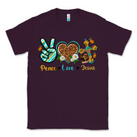 Plum peace love jesus Classic Tee - texasbilliewilder