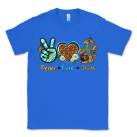 True Royal peace love jesus Classic Tee - texasbilliewilder