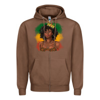 Chestnut black queen with juneteenth flag Zipper Hoodie - texasbilliewilder