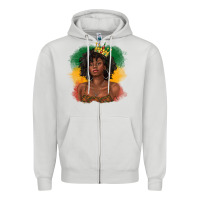 Dove Grey black queen with juneteenth flag Zipper Hoodie - texasbilliewilder