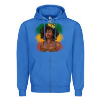 True Royal black queen with juneteenth flag Zipper Hoodie - texasbilliewilder