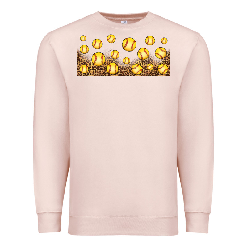 Leopard Softball 16oz Libbey Glass Premium Sweatshirt by HRA Design Shop | Teevron