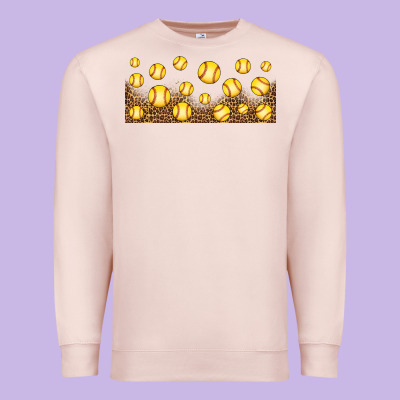 Leopard Softball 16oz Libbey Glass Premium Sweatshirt Designed By Hra Design Shop