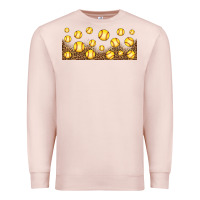 Pale Pink leopard softball 16oz libbey glass Premium Sweatshirt - HRA Design Shop