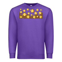 Purple leopard softball 16oz libbey glass Premium Sweatshirt - HRA Design Shop