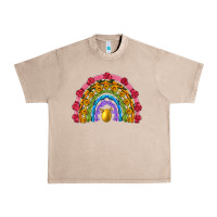 French Oak easter and spring with flowers carrots butterfly and sunflower rainbow Urban Heavy Tee - Artiststas