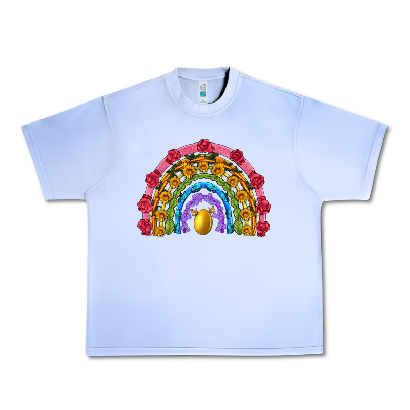 Easter And Spring With Flowers Carrots Butterfly And Sunflower Rainbow Urban Heavy Tee by Artiststas | Teevron
