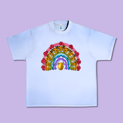 Easter And Spring With Flowers Carrots Butterfly And Sunflower Rainbow Urban Heavy Tee Designed By Artiststas