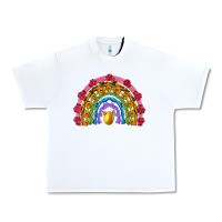 White easter and spring with flowers carrots butterfly and sunflower rainbow Urban Heavy Tee - Artiststas
