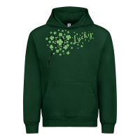 Forest Green four leaf clover Urban Hoodie - MaliasSmallBusiness