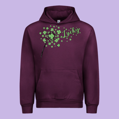 Four Leaf Clover Urban Hoodie Designed By Maliassmallbusiness